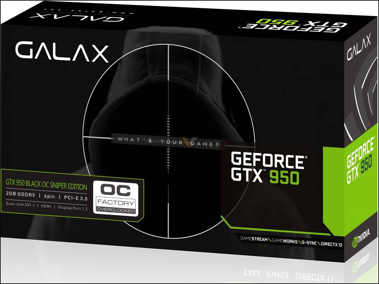 9. Galax GTX 950 EXOC 2GB DDR5